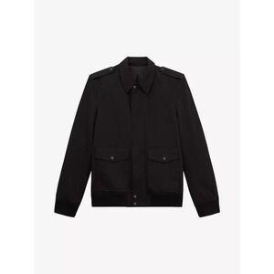 The Kooples NEW Plain Lento Spread‎ Collar Jacket Black Size Large MSRP $515